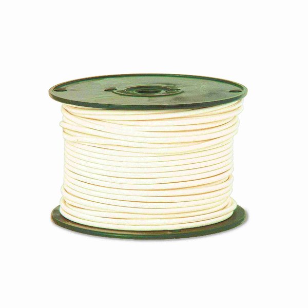 Remington Industries 8 AWG Gauge Primary Wire, Stranded Hook Up Wire, 25 ft Length, White, 0.1285" Diameter, 60 Volts 8STRWHIGPT25